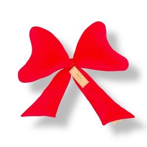 NWT Truly Lou Oversized Red Bow Pillow Romantic Coquette Maximalist Home Decor